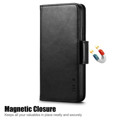 MOHEYO 2-in-1 Wallet Case Compatible with Samsung Galaxy A72 5G Vegan Leather PU Magnetic Detachable Removable Card Case Flip Cover