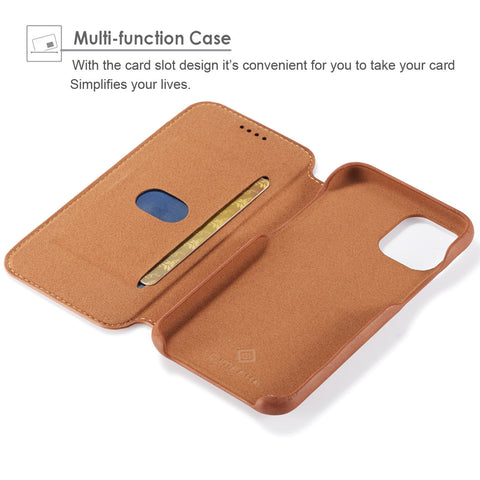 Slim Leather Magnetic Flip Cover Wallet Case For iPhone 11 | iPhone 11 Pro Max